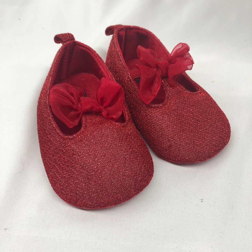 12-18 M Sparkling Glitter Ruby Red Slippers
